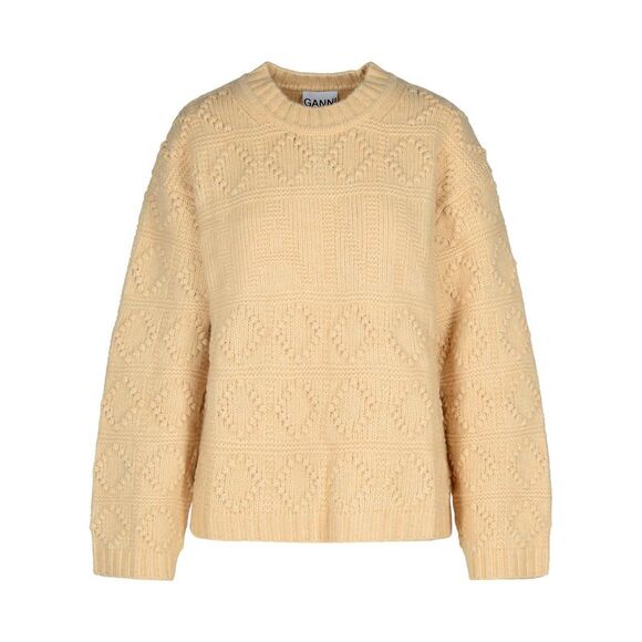 Ganni Beige Wool Blend Sweater Women